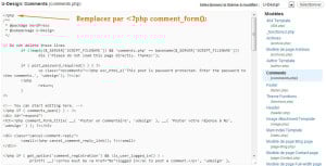 Modifier le fichier comments-php