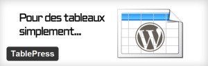 TablePress - Tableaux WordPress