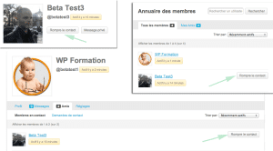 Gestion des contacts BuddyPress