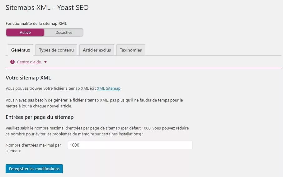 sitemaps XML - Yoast SEO