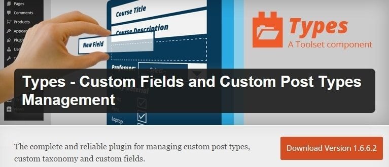 Types - Custom Fields and Custom Post Types Management