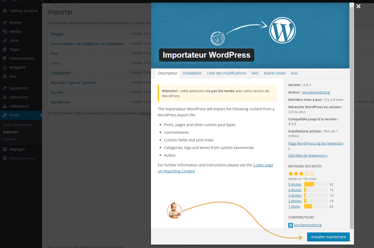 migration wordpress.com exporter