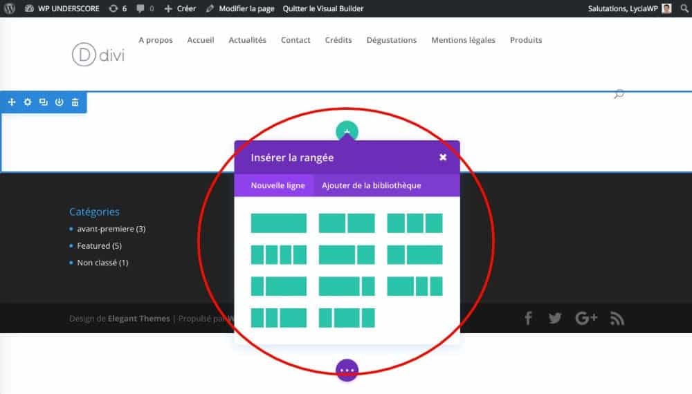 Construire sa page avec DIVI 3