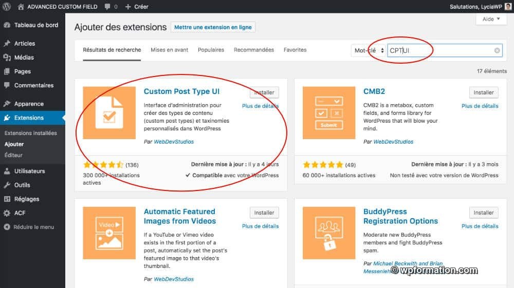 Plugin Custom Post Type UI