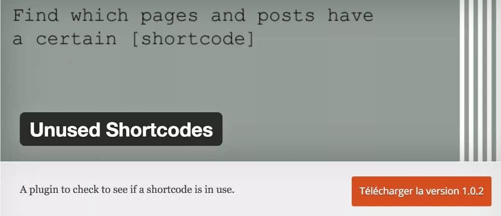 Unused Shortcodes