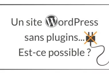 wordpress sans plugins | Un site WordPress sans plugins... Est-ce encore possible ?
