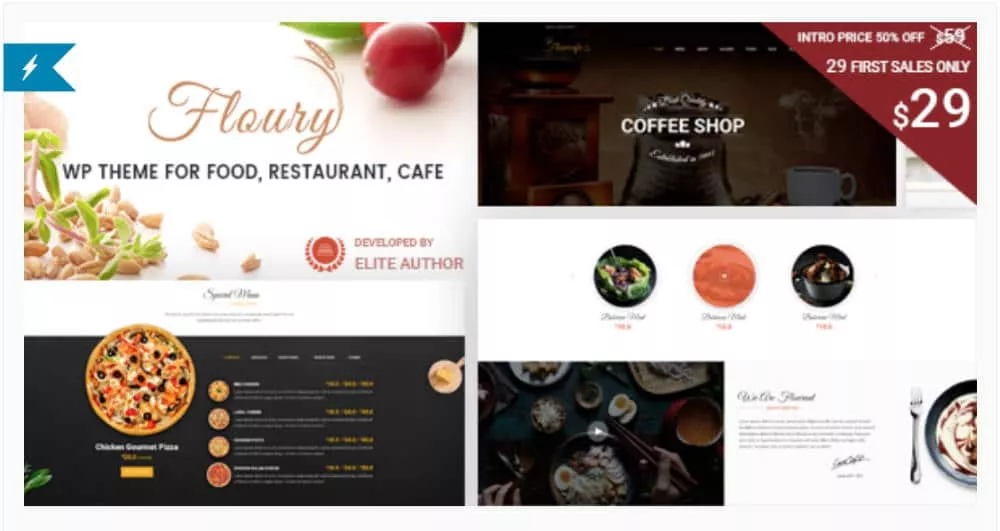 Floury - Theme WordPress pour site web restaurant