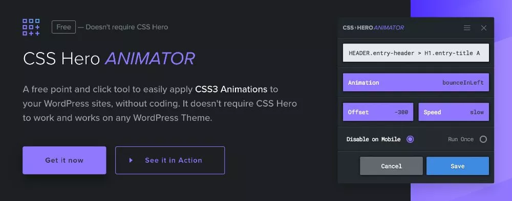 CSS HERO Animator