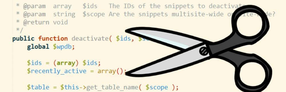 Code Snippet permet de se passer d'un Thème Enfant