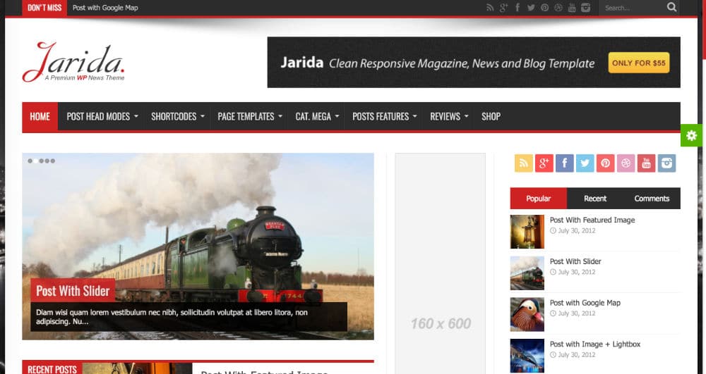 Jarida - thème magazine WordPress