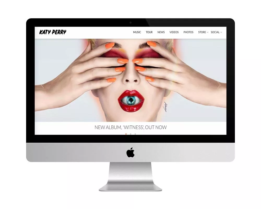 Site officiel de Katy Perry est fait avec WordPress