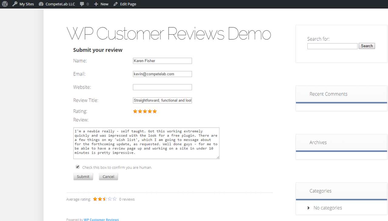 WP Customer Review
