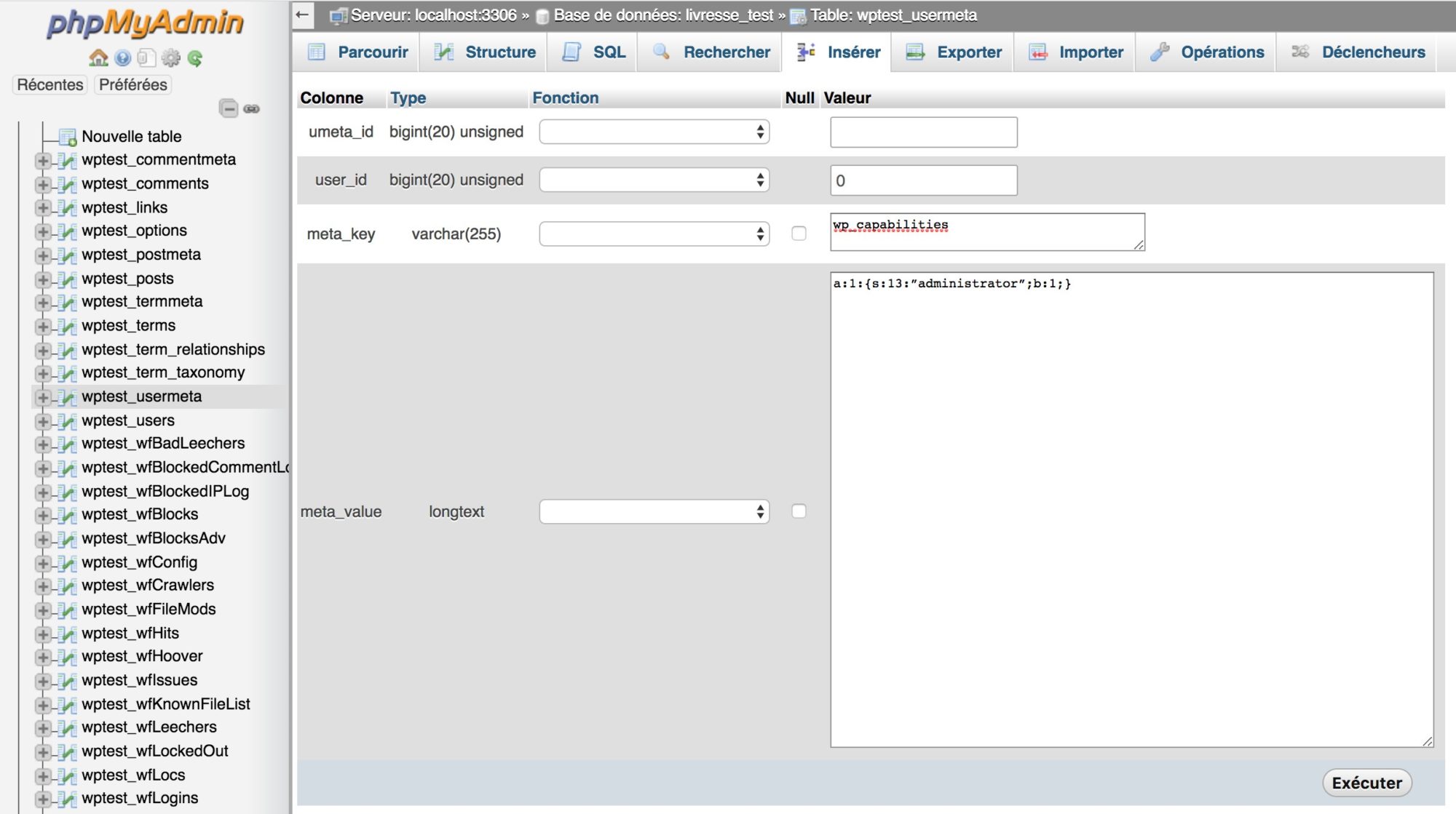 Bloque sur WP 5 Bloqué sur WP - Créez les données Meta du nouvel utilisateur WordPress aux droits administrateur