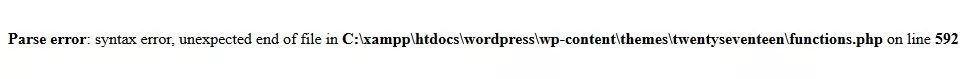 Bloqué sur WordPress suite à un message d’erreur « PHP Parse Error »