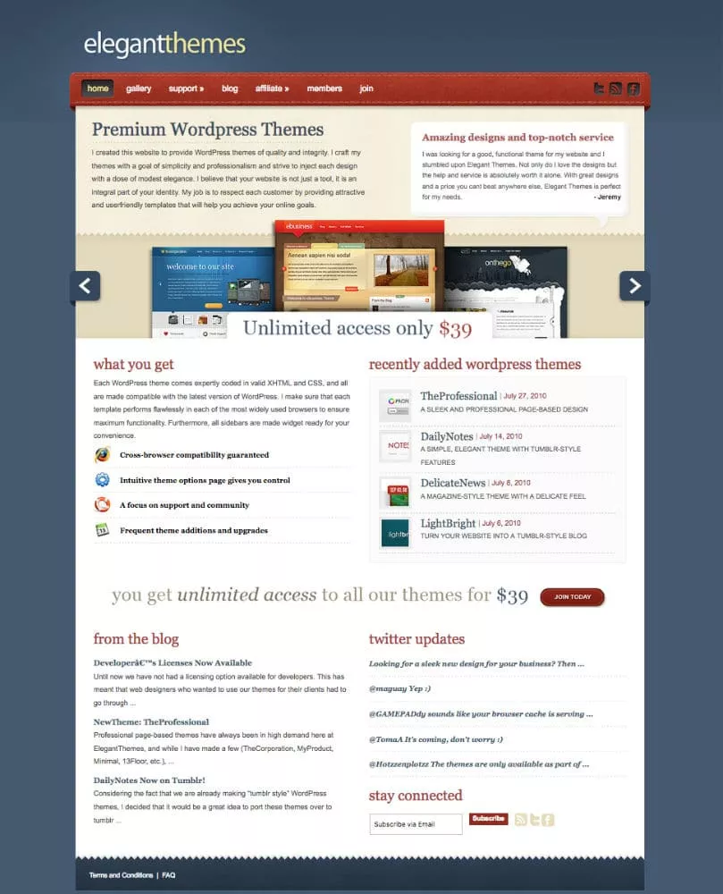 La version du site de ET à la fin 2010