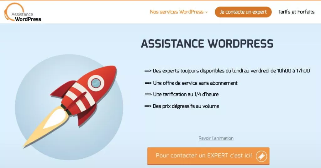 assistance WordPress
