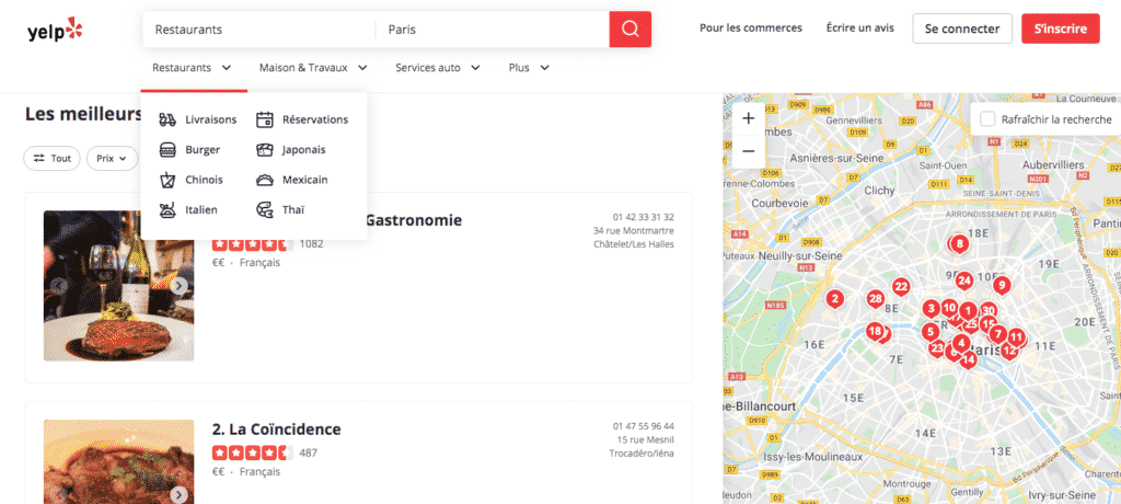 site annuaire comme yelp, wpformation