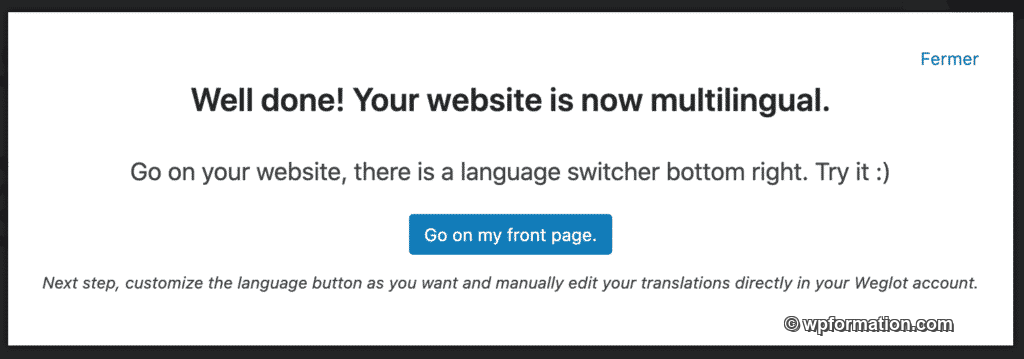 Tutoriel Weglot WPFormation site traduit en un clic