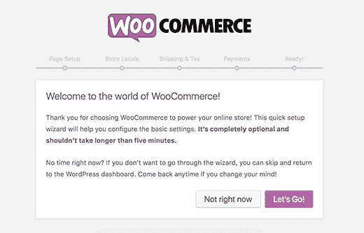 Woocommerce Welcome Note