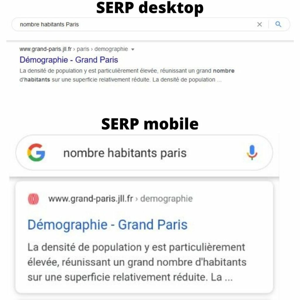 Extrait Recherche Difference Mobile Desktop Meta Description