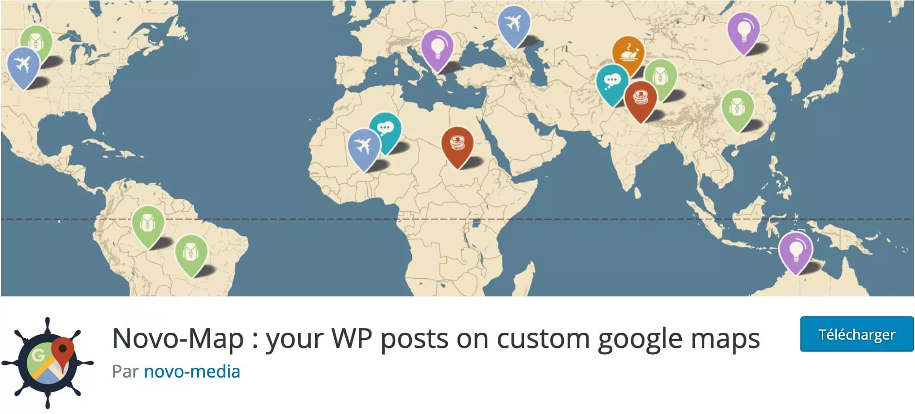 Plugin Novo Map WordPress Blog Voyage