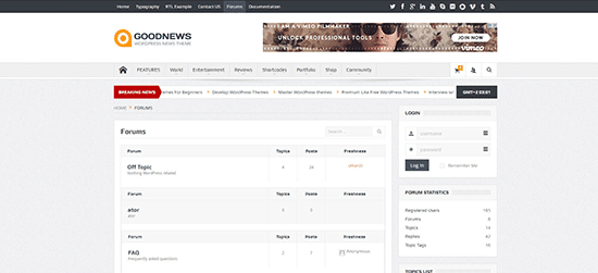 Goodnews Theme How To Setup Your Own Forum Using WordPress