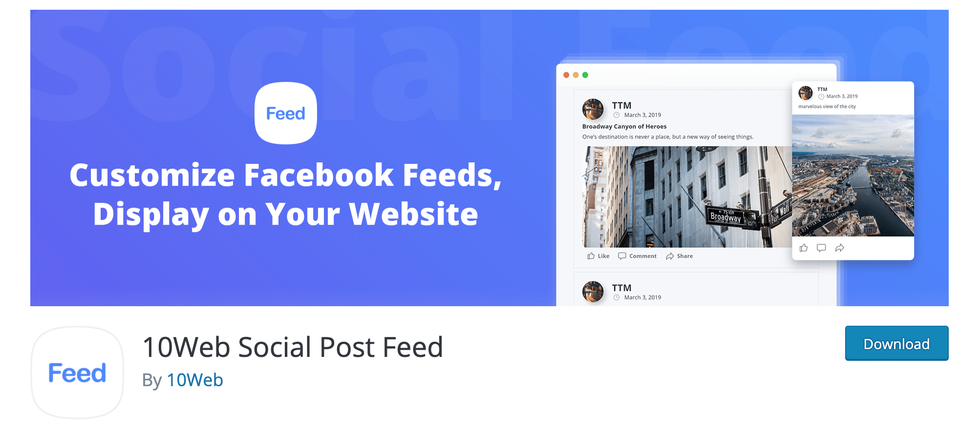 10web social post feed