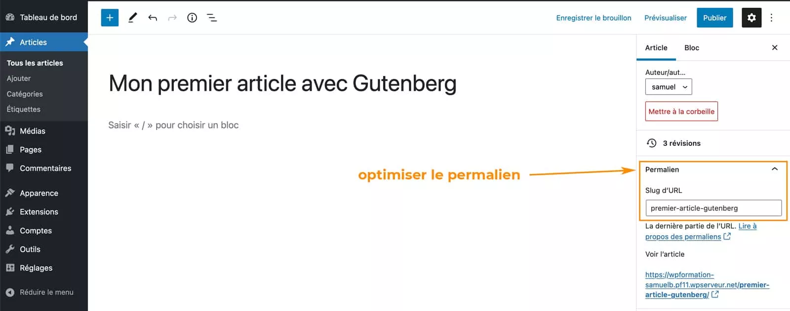 creer articles wordpress avec gutenberg 57 | Écrire des articles avec Gutenberg - Mode d'emploi