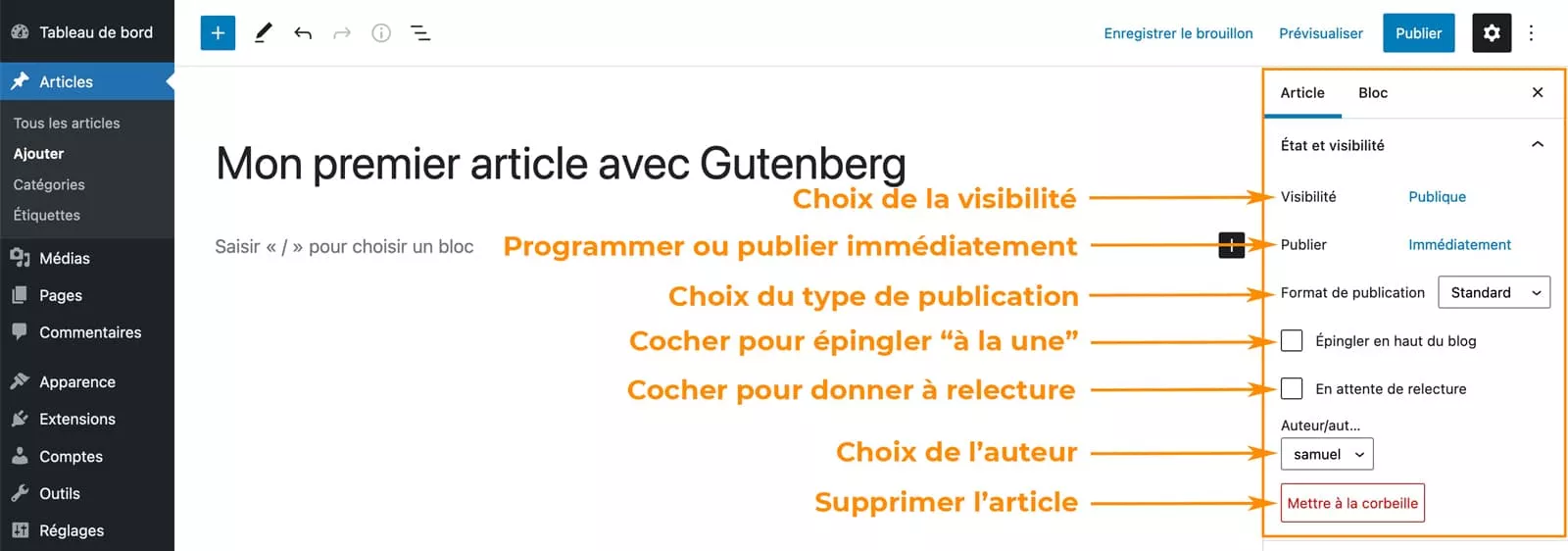 creer articles wordpress avec gutenberg 80 | Écrire des articles avec Gutenberg - Mode d'emploi