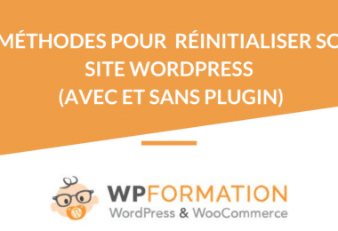 WPFORMATION Comment réinitialiser son site WordPress avec ET sans plugin 1 | 6 Méthodes pour réinitialiser WordPress (avec et sans Plugin)