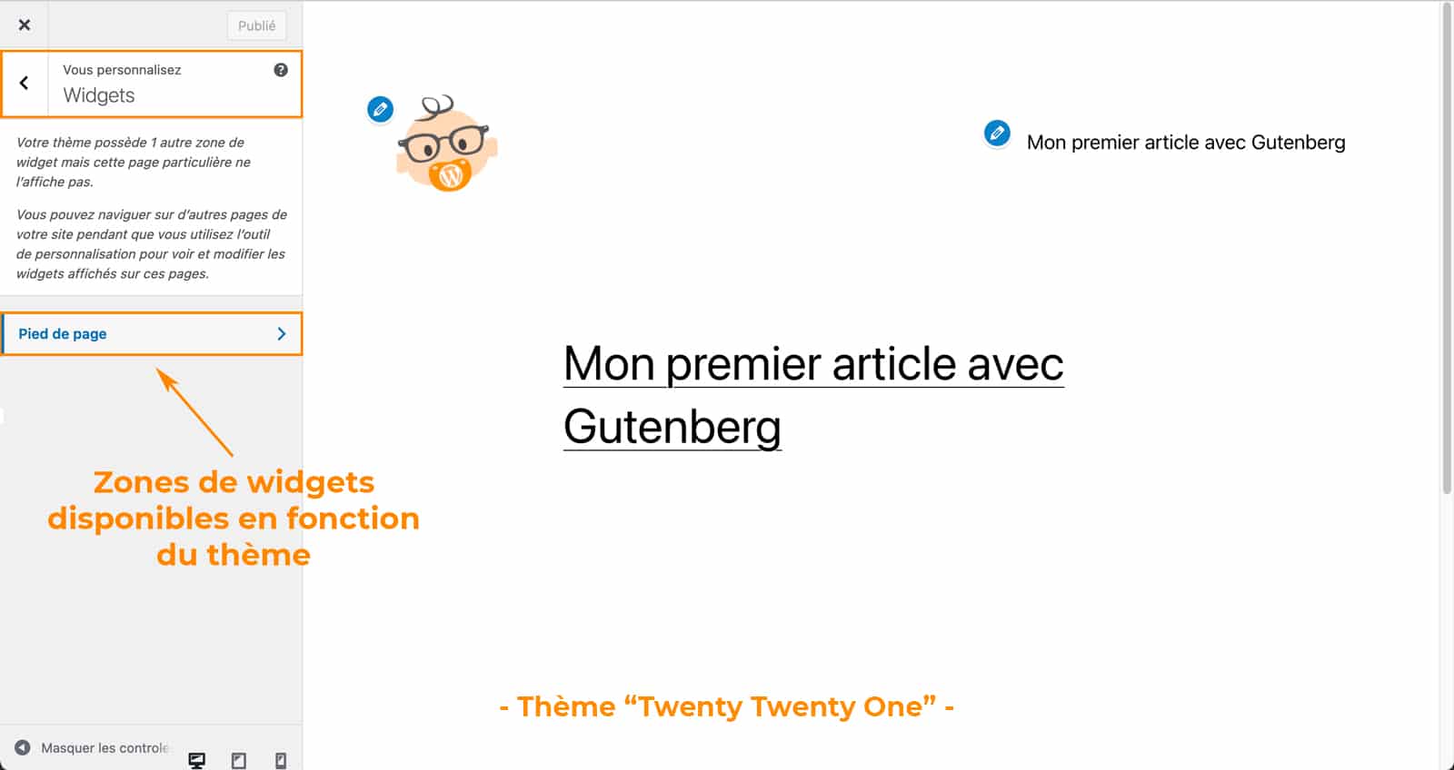 widget guide mode emploi gutenberg wordpress 27 Tutoriel pour créer un pied de page avec des widgets