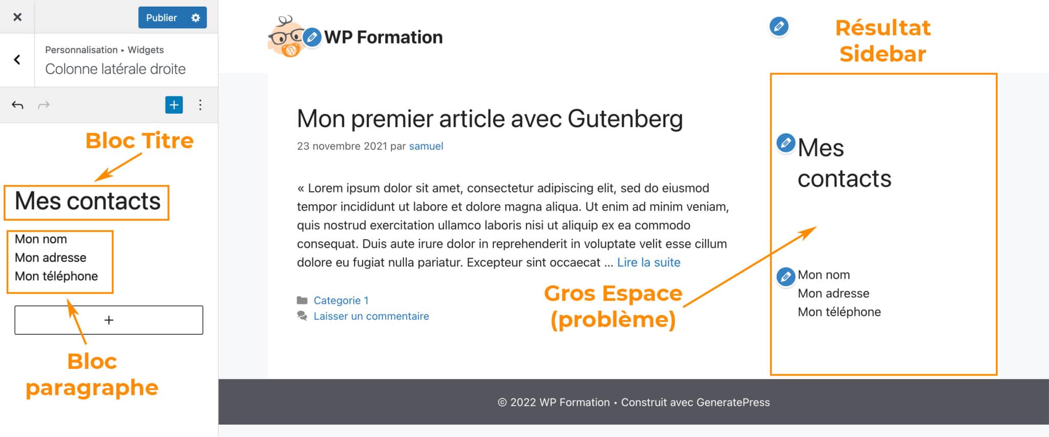 widget guide mode emploi gutenberg wordpress 39 scaled Pas à pas pour créer une sidebar avec des widgets