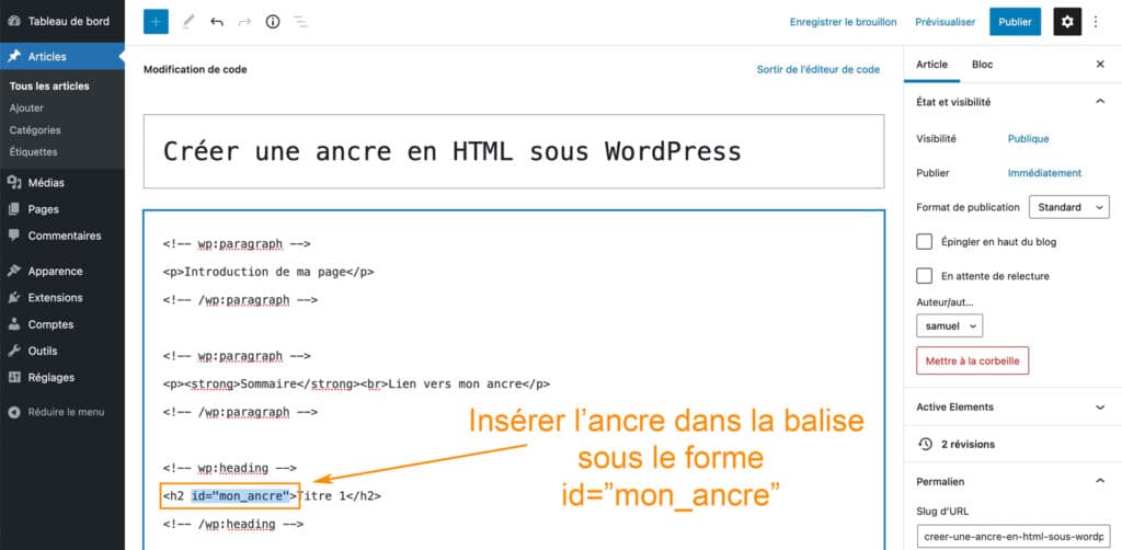 Créer Une Ancre Dans WordPress (Divi, Elementor, Gutenberg)