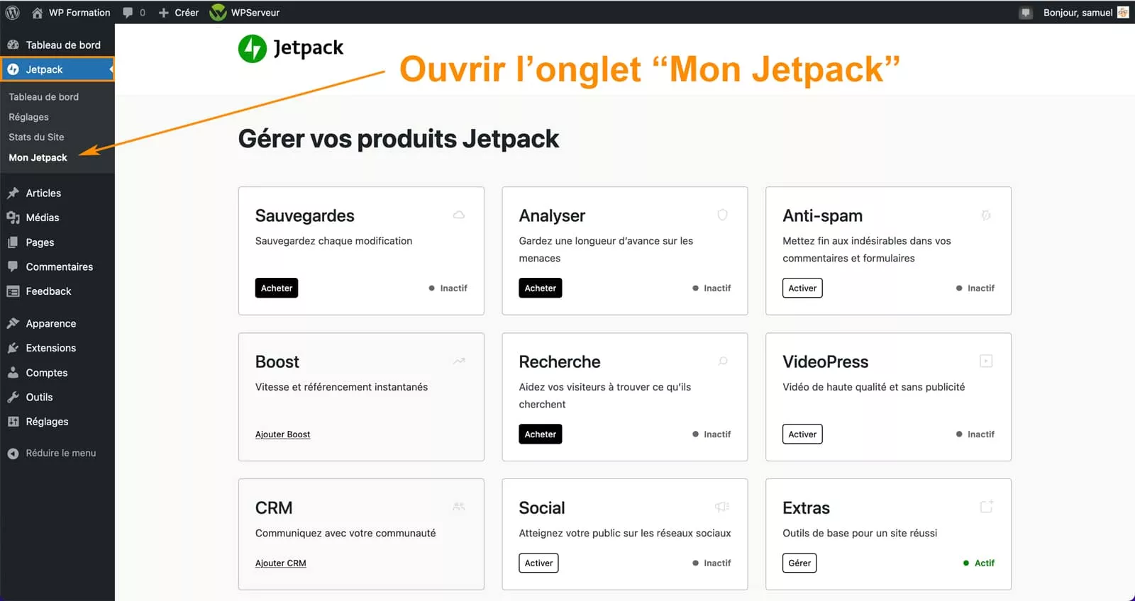 Nouveaux plugins Jetpack