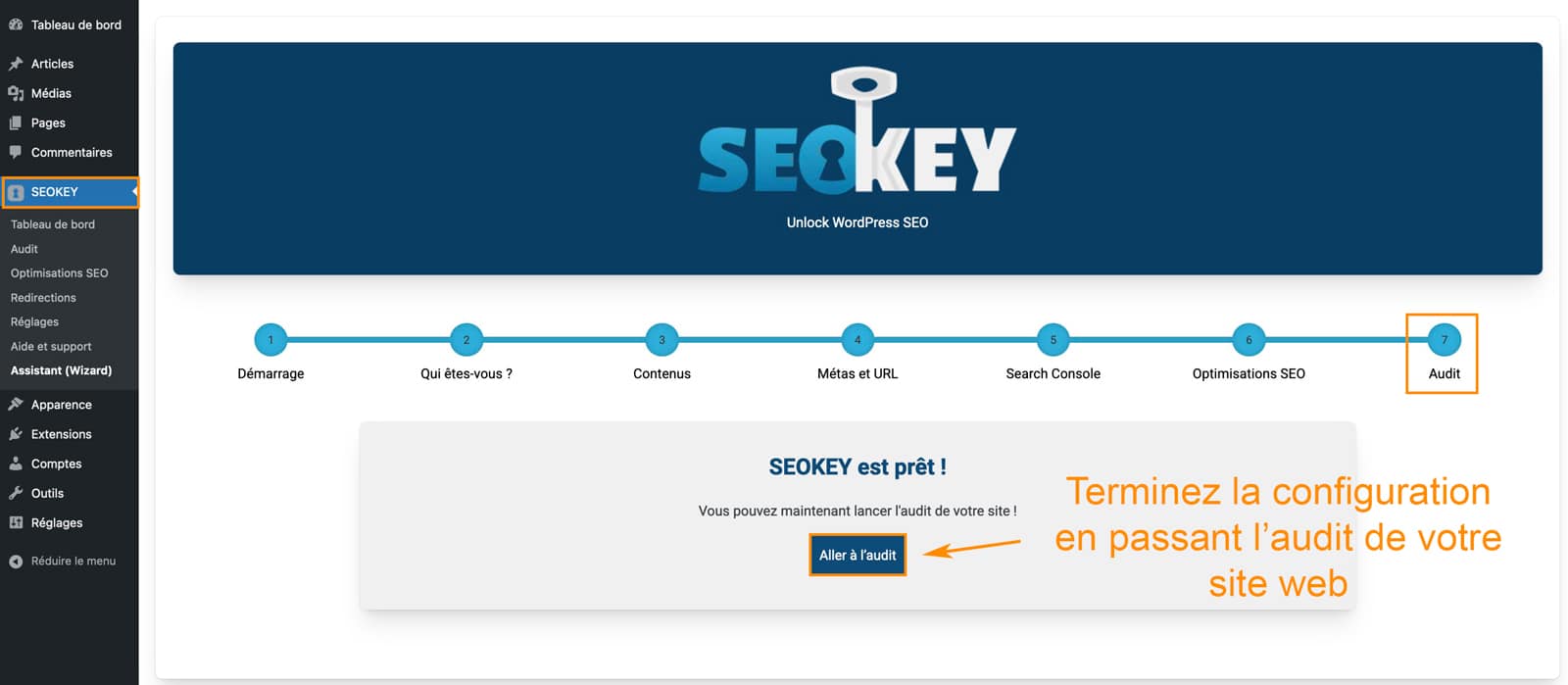 Tutoriel pour utiliser le plugin SEOKEY pour le référencement WordPress