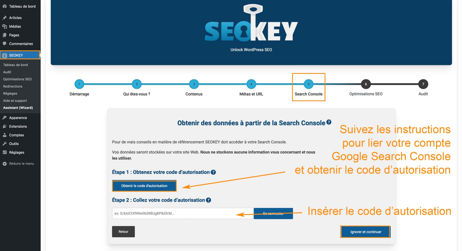 Tutoriel pour utiliser le plugin SEOKEY pour le référencement WordPress