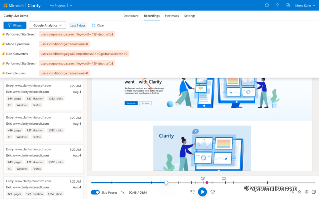 Clarity Google Analytics