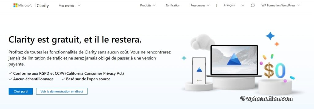 clarity gratuit WordPress