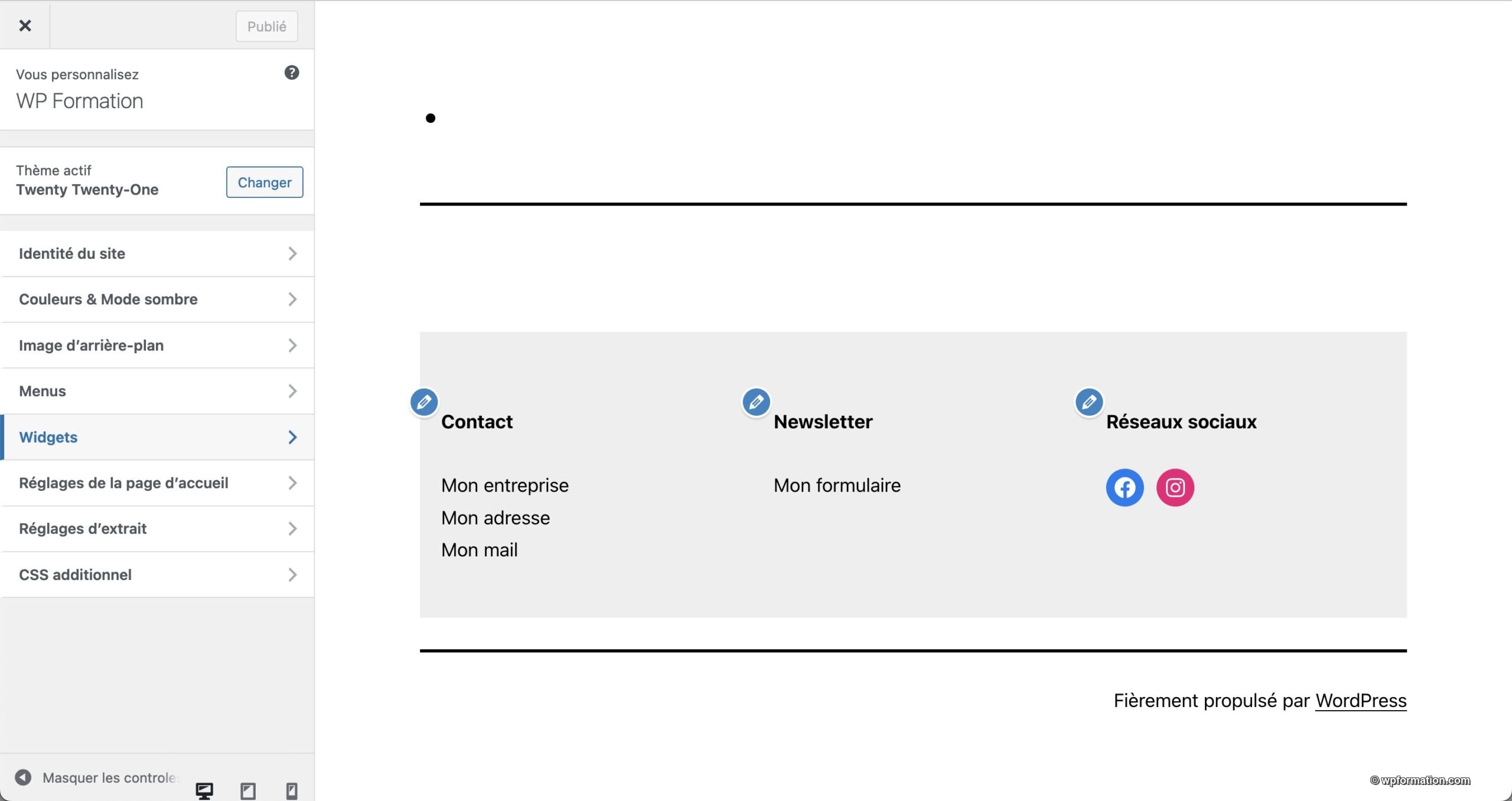 Tutoriel pour utiliser le footer WordPress