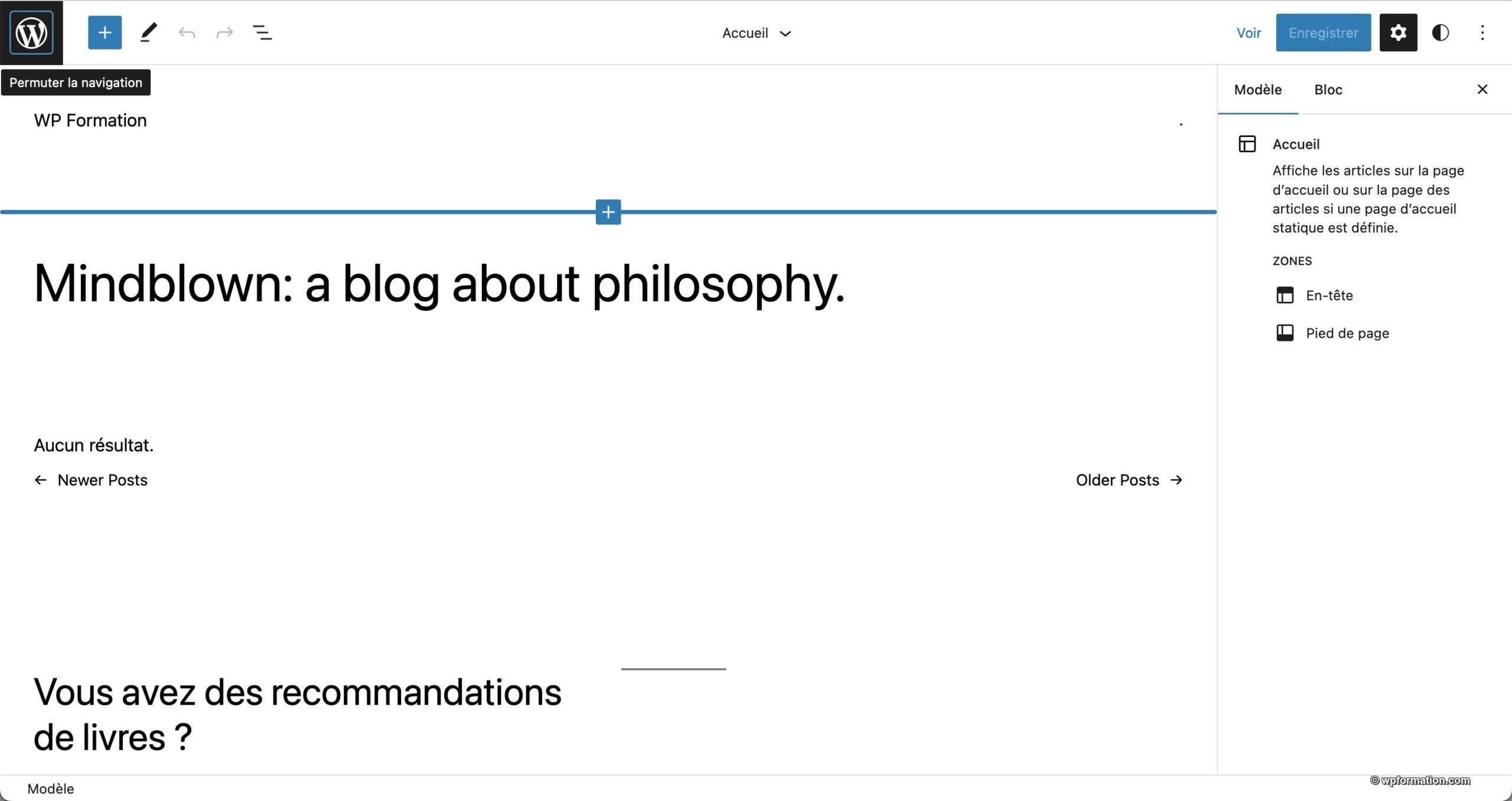 Tutoriel pour utiliser le footer WordPress en Full Site Editing