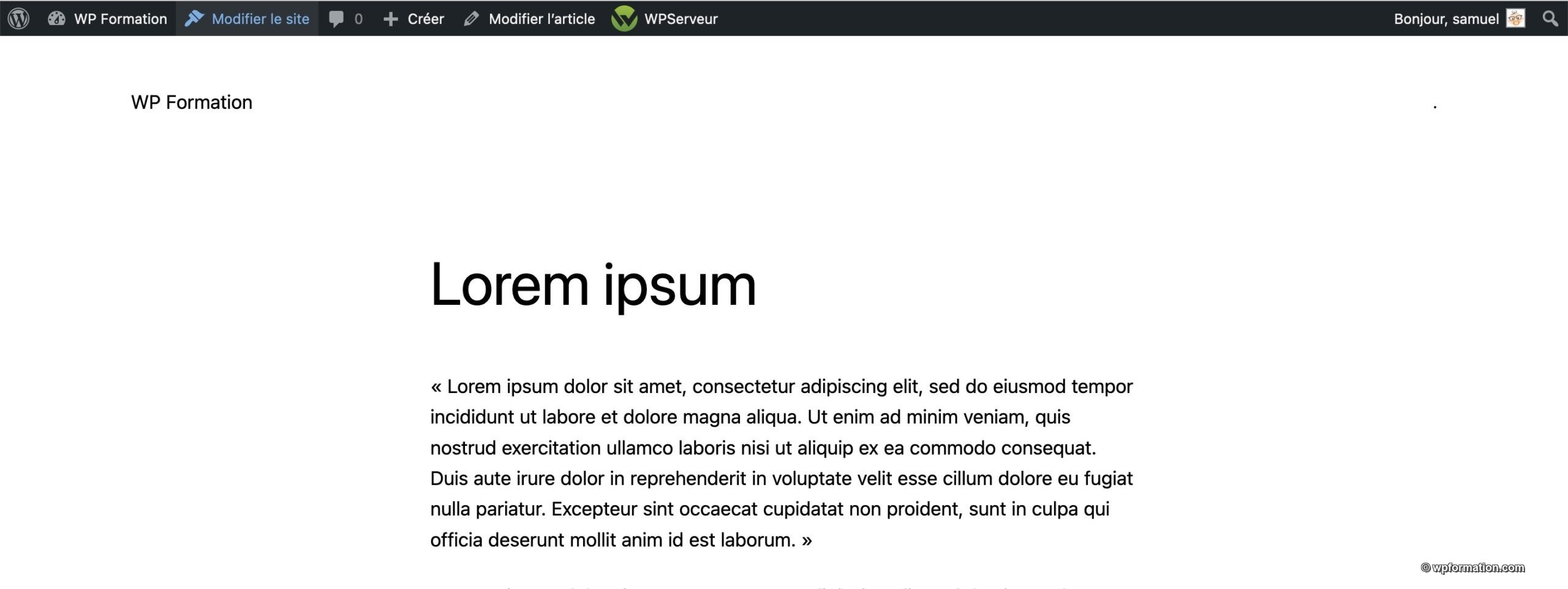 Tutoriel pour utiliser le footer WordPress en Full Site Editing