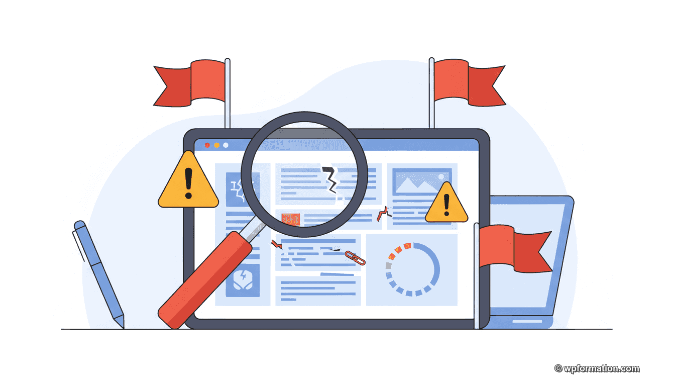 Les signaux d'alerte d'un faux expert WordPress : site cassé, liens brisés, warnings