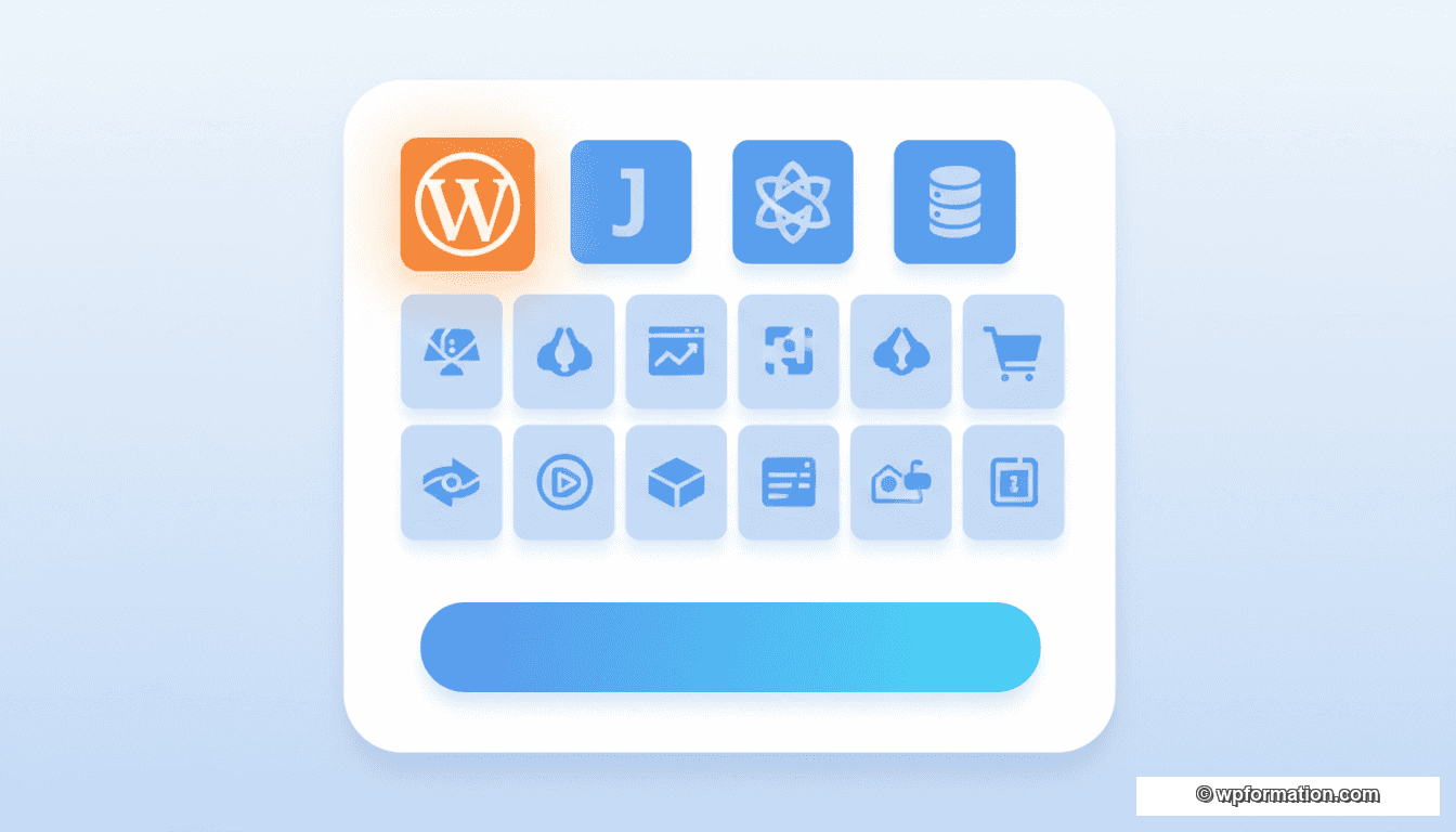 Panneau Softaculous avec WordPress sélectionné pour une installation en un clic