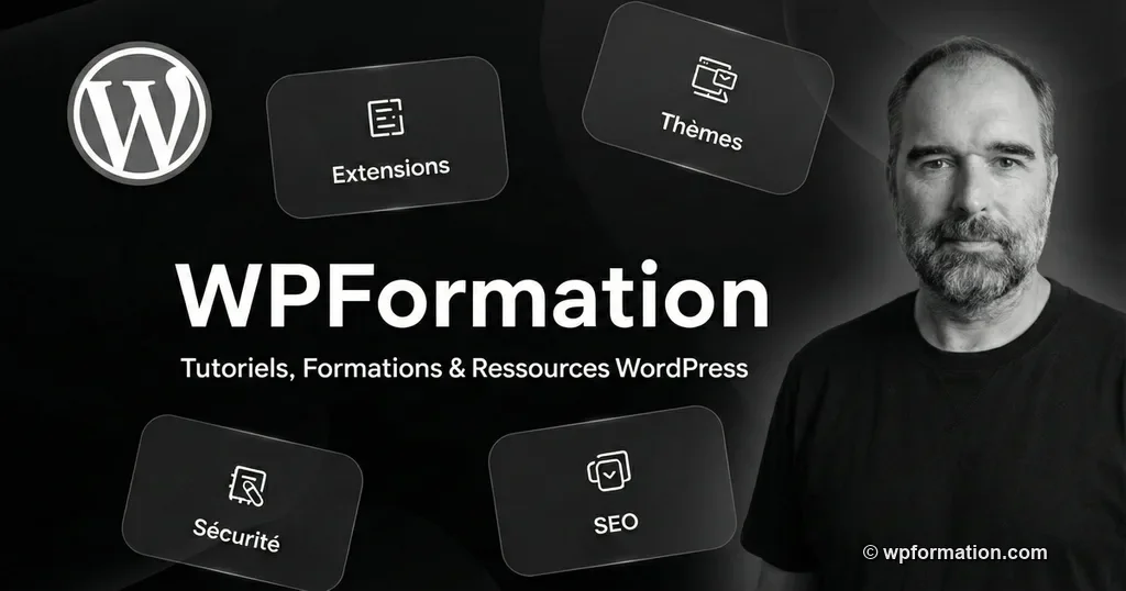 Visuel Open Graph WPFormation encodé en WebP qualité 82, 32 Ko, 21 pour cent plus léger que le JPG